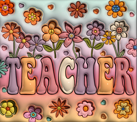 Teacher flowers 3D